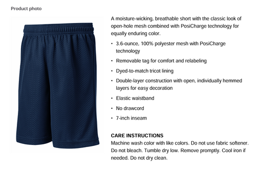 Youth PE Shorts Kapalama Campus